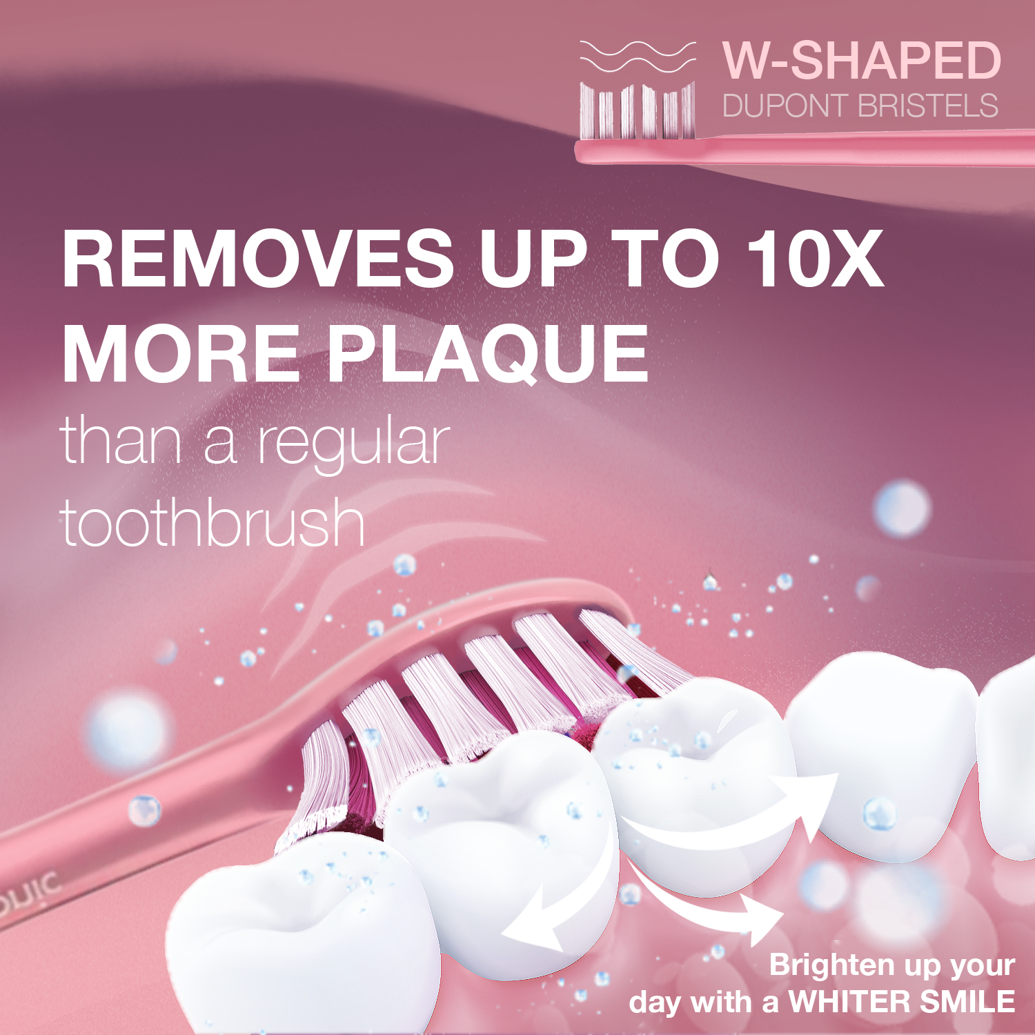 Wagner Stern WHITEN+ Edition. Smart Electric Toothbrush with Pressure Sensor. 5 Modes, 3 Intensity Levels, 8 Dupont Bristles, Premium Travel Case.