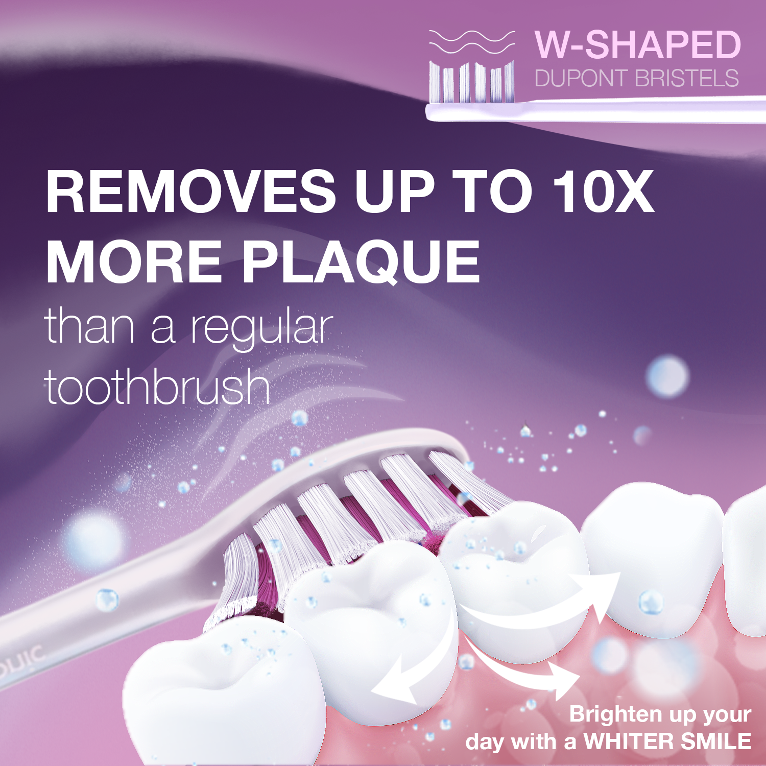 Wagner Stern WHITEN+ Edition. Smart Electric Toothbrush with Pressure Sensor. 5 Modes, 3 Intensity Levels, 8 Dupont Bristles, Premium Travel Case.
