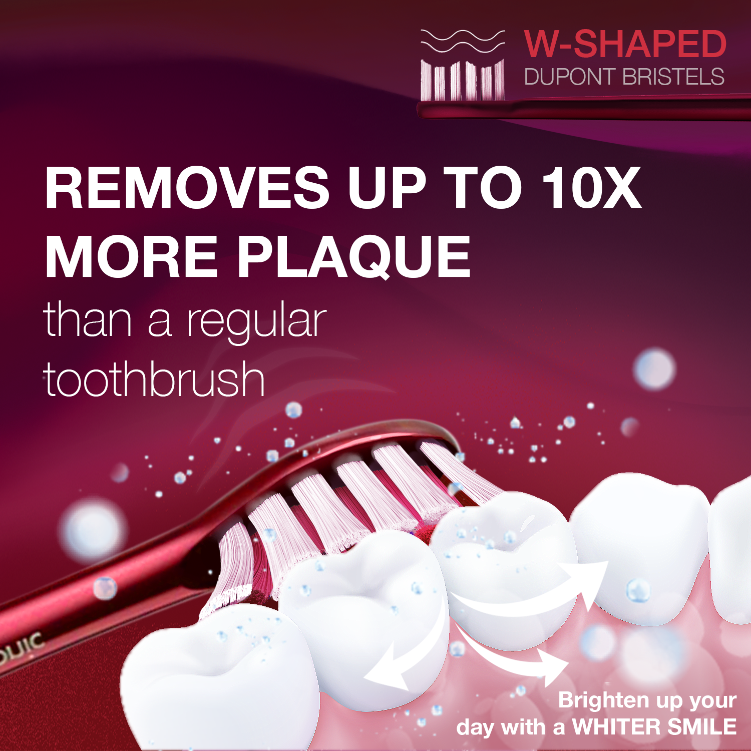 Wagner Stern WHITEN+ Edition. Smart Electric Toothbrush with Pressure Sensor. 5 Modes, 3 Intensity Levels, 8 Dupont Bristles, Premium Travel Case.