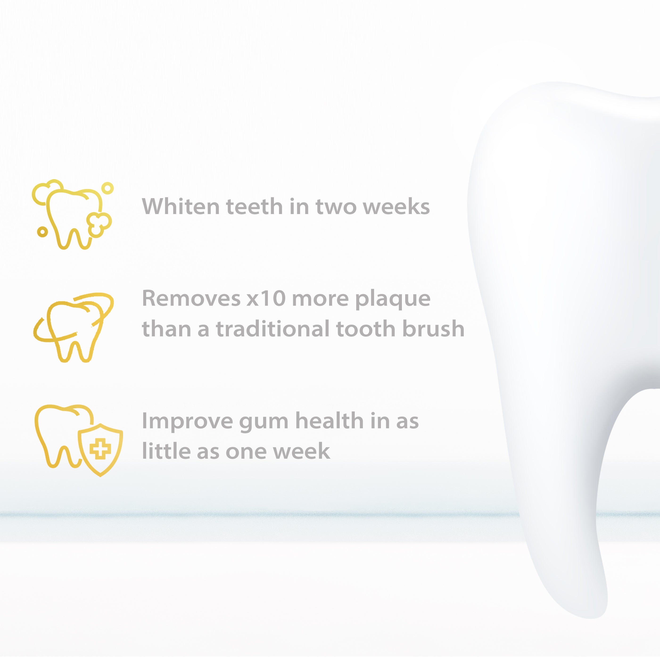 Wagner Stern Whitening Toothbrush with Pressure Sensor. 5 Modes and 4 Intensity Levels,  8 Dupont Bristles, Premium Travel Case.
